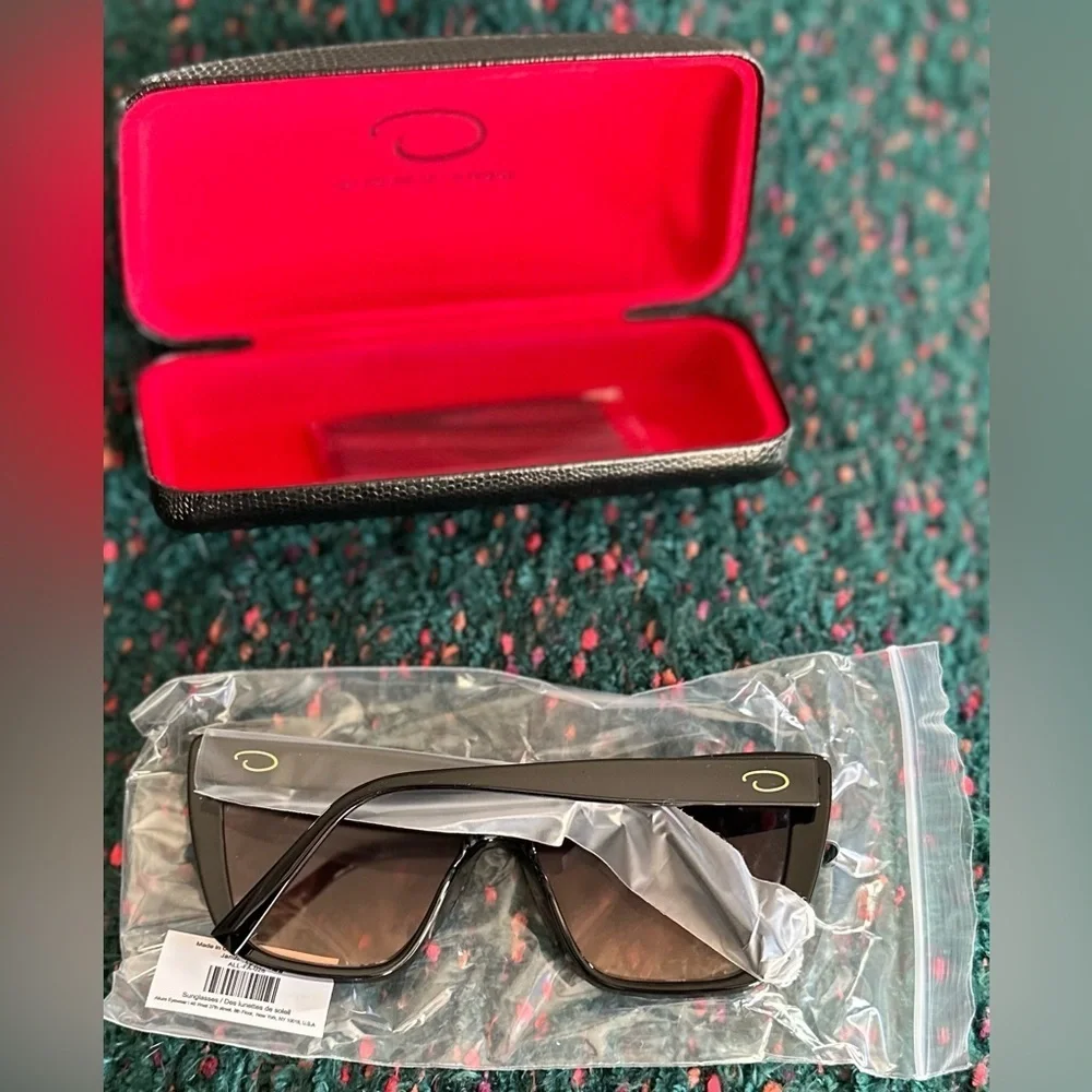 Oscar de la Renta Riley Beveled Cat Eye Sunglasses NWT